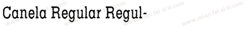 Canela Regular Regul字体转换